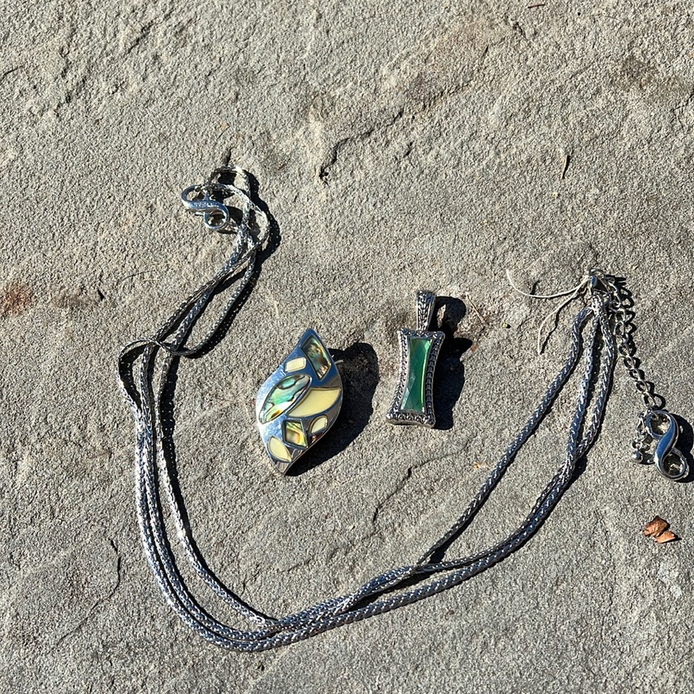 Lia Sophia necklace chain with two slide on pendants